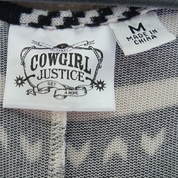 Cowgirl Justice Chic Asymmetrical Tribal Print Dress Sz M - Picture 2 of 7